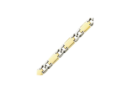 Two Tone Plated Hip Hop Bracelet